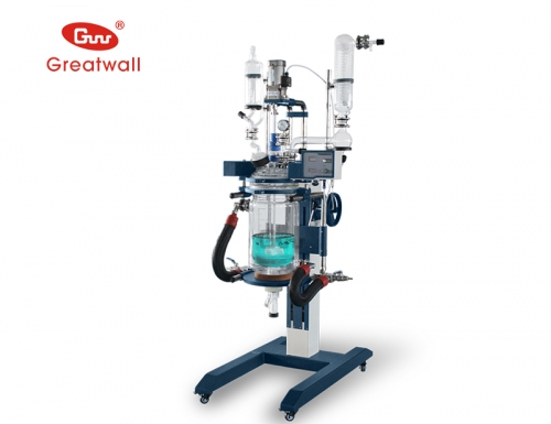 郑州长城科工贸升降调速双层玻璃反应釜GRL-20